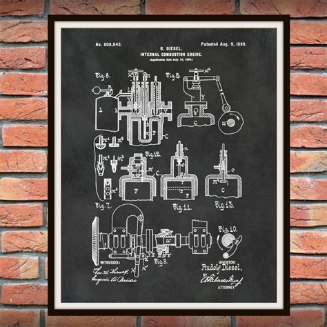 internal combustion engine poster etsy