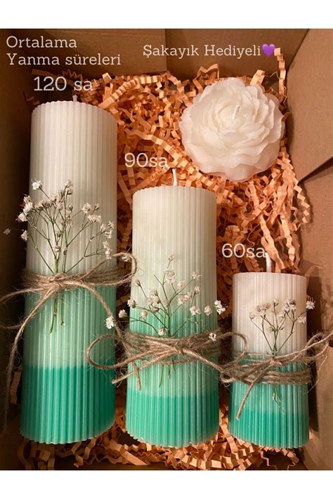 Minimum Stories Yonca Baton Vanilya & Lavanta Kokulu 3'lü Dekoratif Mum