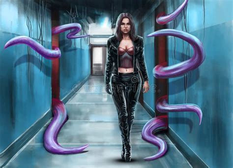 tentacles woman stock illustrations  tentacles woman stock