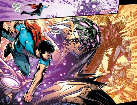 [Comic Excerpt] Superman punching through time and space (Futures End