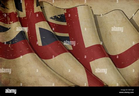 British Naval Flag 1606-1801 (The King's Colours) Old Paper Stock Photo ...