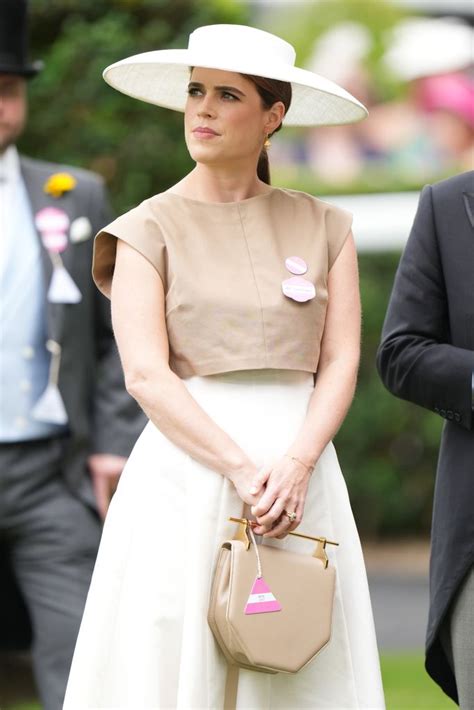 princess eugenie stuns   gorgeous red dress  royal ascots final
