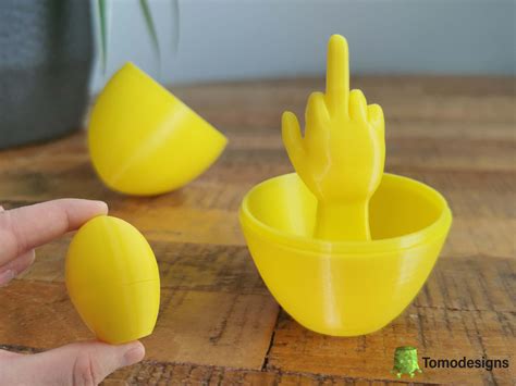 Middle Finger Easter Egg by TomoDesigns | Download free STL model