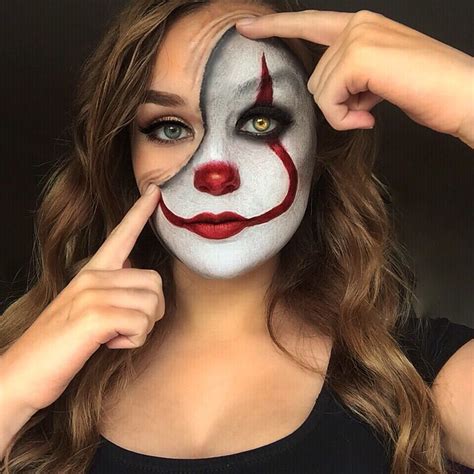 pulled  skin pennywise clown makeup inspired