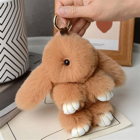 Bunny Keychain Fluffy Bag Pendant Cute Rabbit Key -Chain Plush Gifts