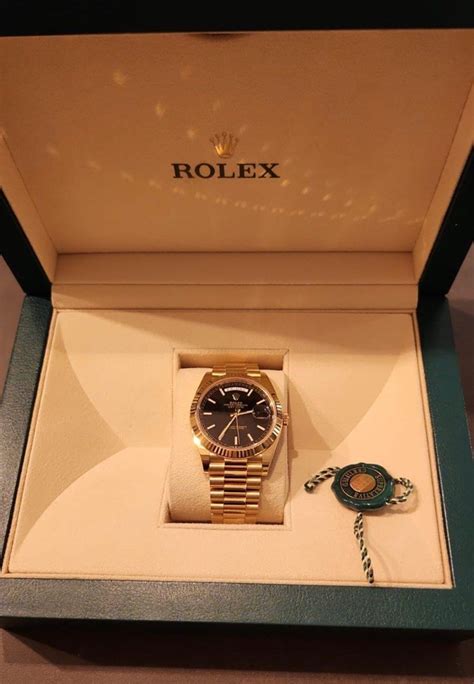 day date  yellow gold black dial luxury watches  carousell