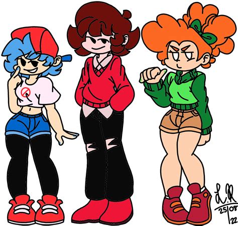Genderswap BF, GF and Pico by xXBerryBombXx on DeviantArt