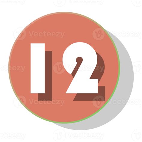 Bullet with number 12 19899884 PNG