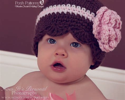 Crochet PATTERNS - Crochet Baby Hat & Flower Pattern – Posh Patterns