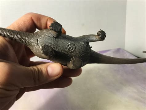 Vintage Dinosaur Toy AAA Toys Rubber Brown / Green Apatosaurus - Rare