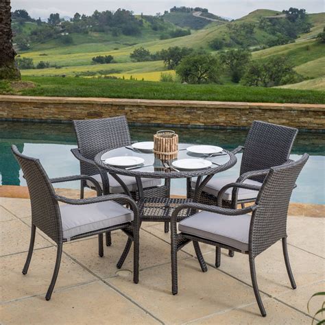 Lakeside 5 Piece Wicker Patio Dining Set - Walmart.com