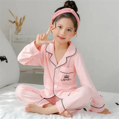 Cotton Children Pajamas set 2018 Autumn Spring Kids Long Sleeve ...