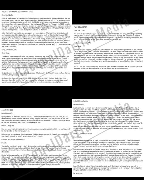 Racquel Darrian on the cover on Velvet magazine. Racquel had an advice