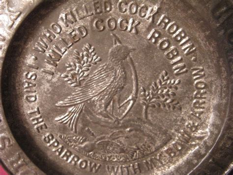 antique    killed cock robin childrens nursery rhyme  tin