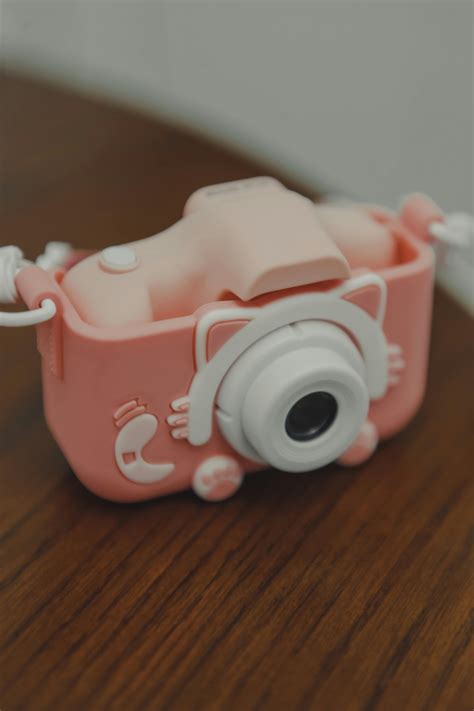 close  photo   pink camera  stock photo