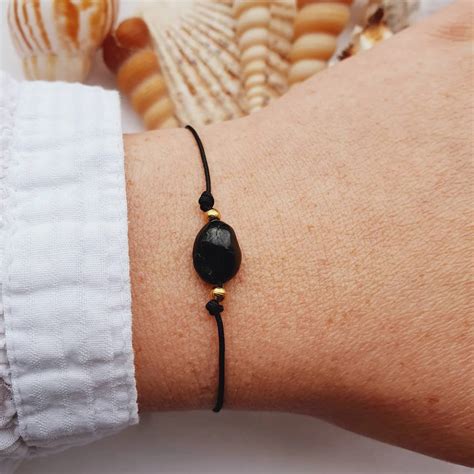 Real Black Tourmaline Bracelet • The Green Crystal