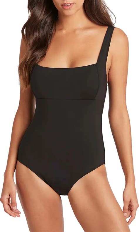 Square Neck One-Piece Swimsuit curated on LTK