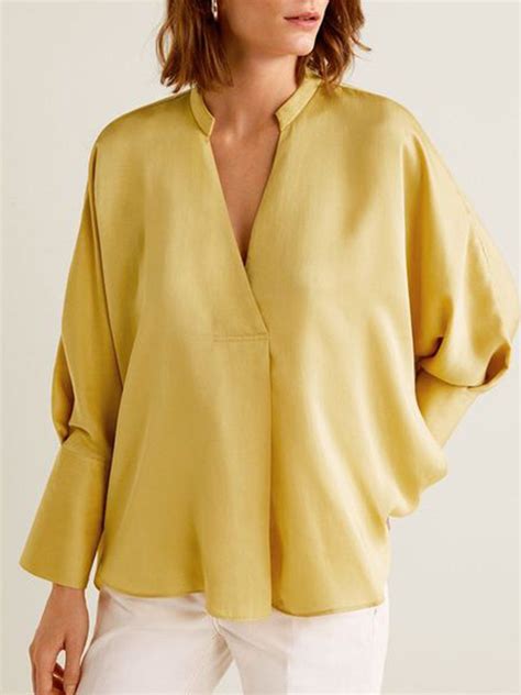 women yellow blouses 5