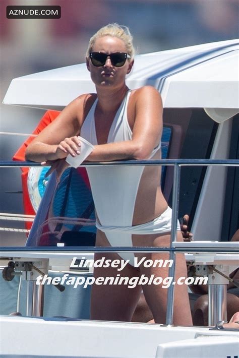 Lindsey Vonn in a while one-piece while vacationing with her fiance P.K