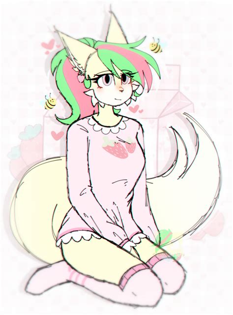 strawberry fox by ScarlettBlitz on DeviantArt