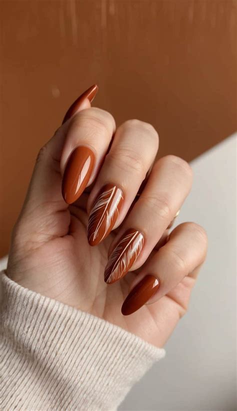 Earthy Terracotta Stiletto - earthy terracotta stiletto nails