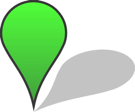 Green Pin Gradient Shadow Transparency Clip Art at Clker.com - vector ...