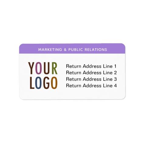 Large Return Address Labels with Company Logo | Zazzle.com