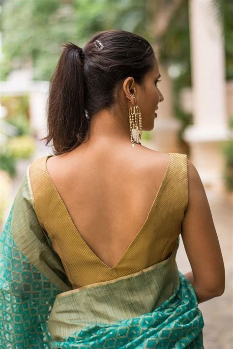 deep neck blouse designs  sarees  lehengas front   side