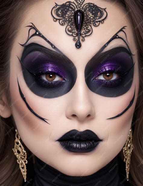 Premium AI Image | A spooky yet glamorous Halloween makeup look ...