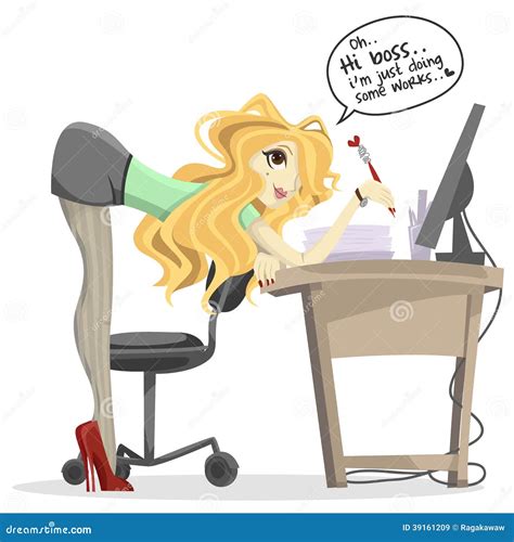 Flirty Dirty Secretary stock vector. Illustration of business - 39161209