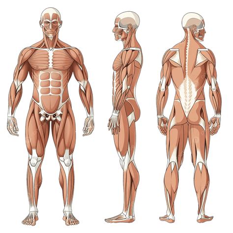 Body Structure Diagram Vector Material, Human Body, Molecular Structure