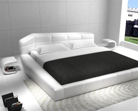White Leather Bed Home Design Ideas, Pictures, Remodel and Decor