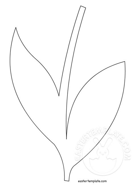 Flower stem cut out - Easter Template