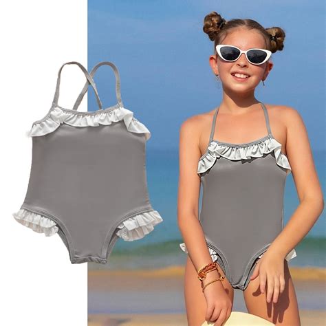 Kids Girls Swim Suits Green One Piece Swimsuit Cute Bikini for Girls 3