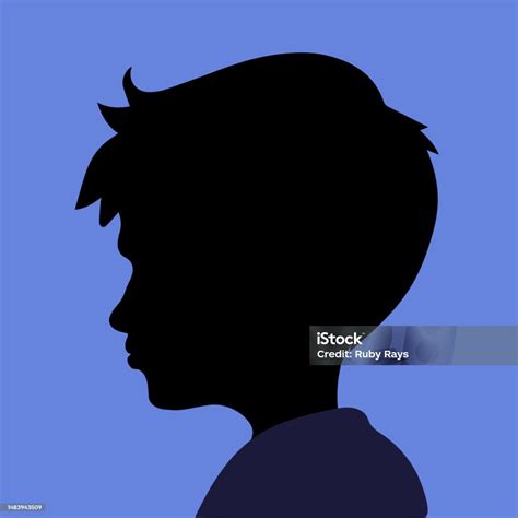 siluet anak lakilaki ilustrasi vektor ilustrasi stok  gambar