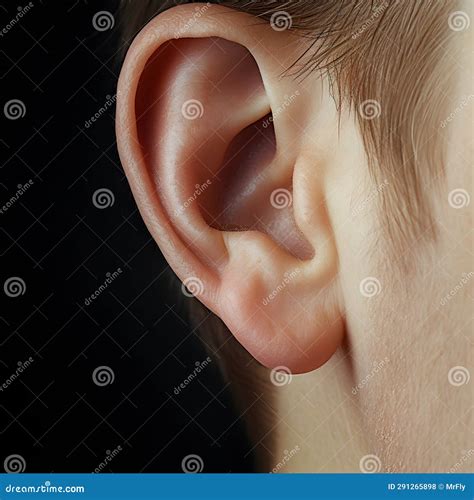 Human Ear, Natural Outside Ear Stock Illustration - Illustration of