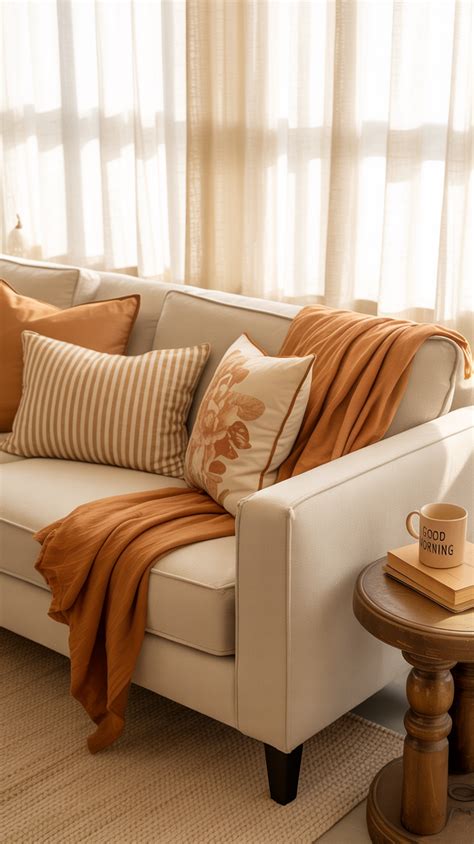 cozy living room  warm colors  fresh ideas