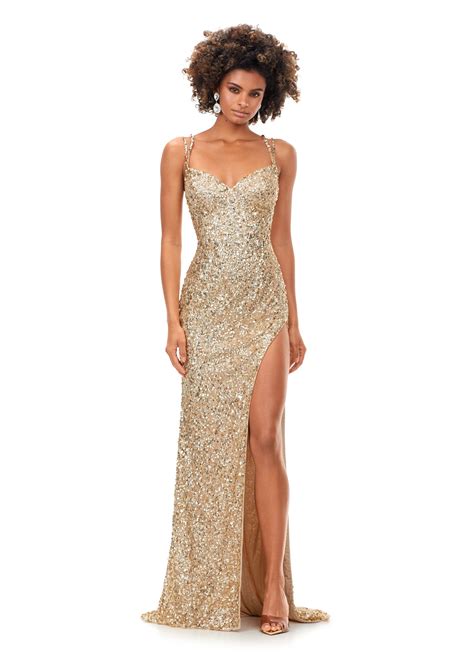 Gold Sparkly Dress With Sleeves