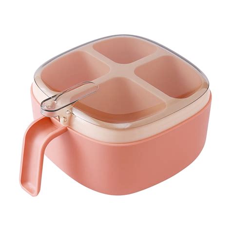 Qiux Kitchen & Dining, Four Compartment Jar Stylish Design Easy To