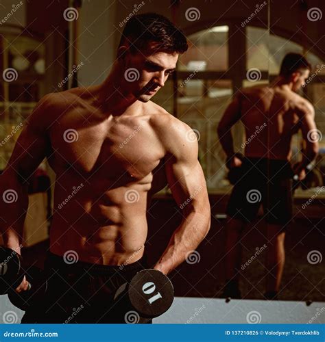 Sportsman, Athlete With Muscles Looks Attractive. Man With Torso