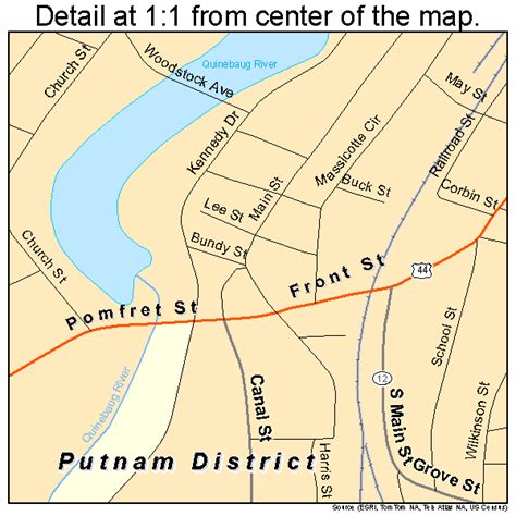 Putnam District Connecticut Street Map 0962745