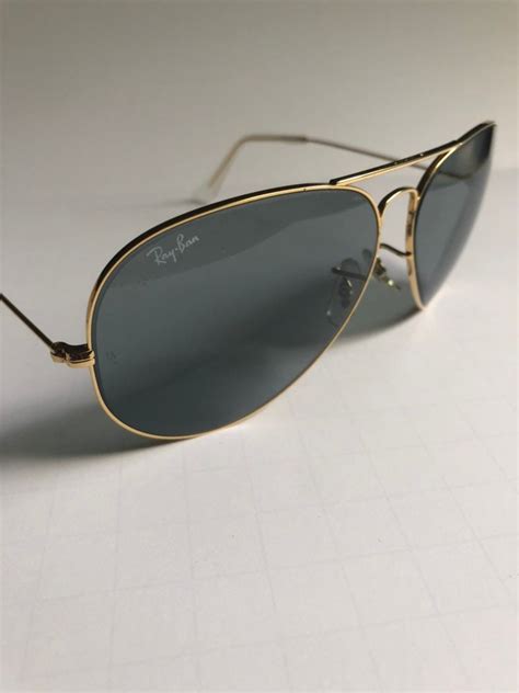 Vintage Ray Bans Aviators With blue Lenses - Etsy