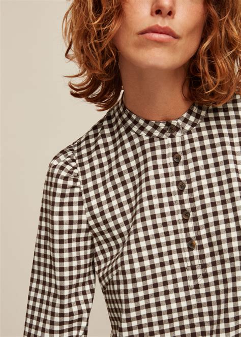 Brown/Multi Gingham Dress | WHISTLES