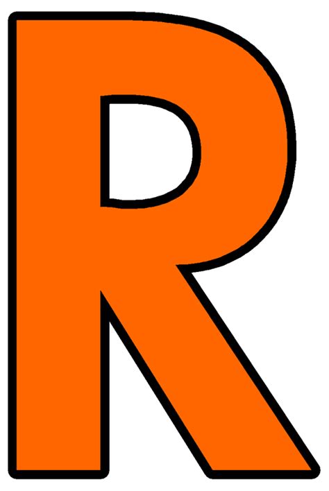 Orange Letter R | Alphabet, Buchstabe - letter r, Farbe orange