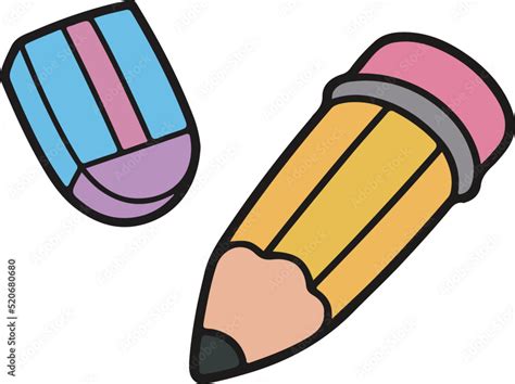 Lapiz y borrador, lápiz, colores, materiales escolares, dibujo de