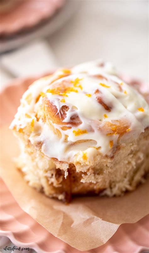 Orange Cinnamon Rolls with Cream Cheese Icing - A Latte Food