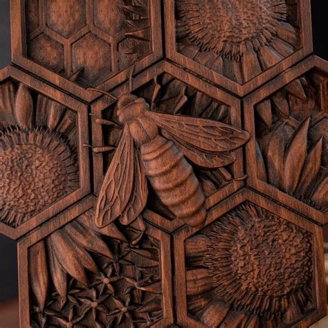 New Arrivals Handmade Wood Bee Wall Decor - Gardening Gift for Nature ...