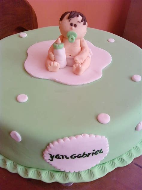 Bolo Cha De Bebe Verde - Bolo de Xícara: Bolo chá de bebê em verde e branco