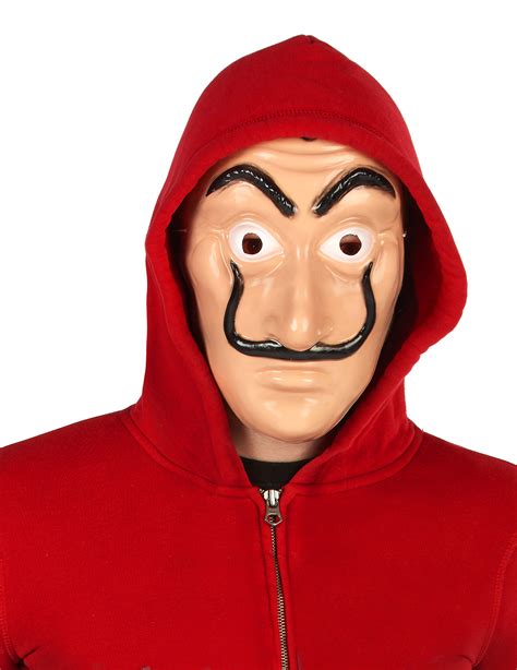 Costume e maschera da ladro rosso per adulto - Vegaooparty