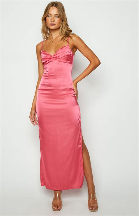 honey pink maxi dress beginning boutique